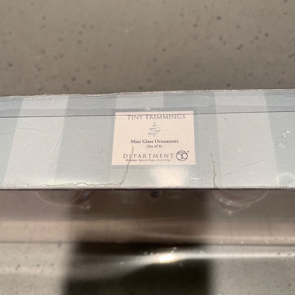 Never used vintage Department 56 set of 8 mini glass snowman ornaments - Picture 5 of 6